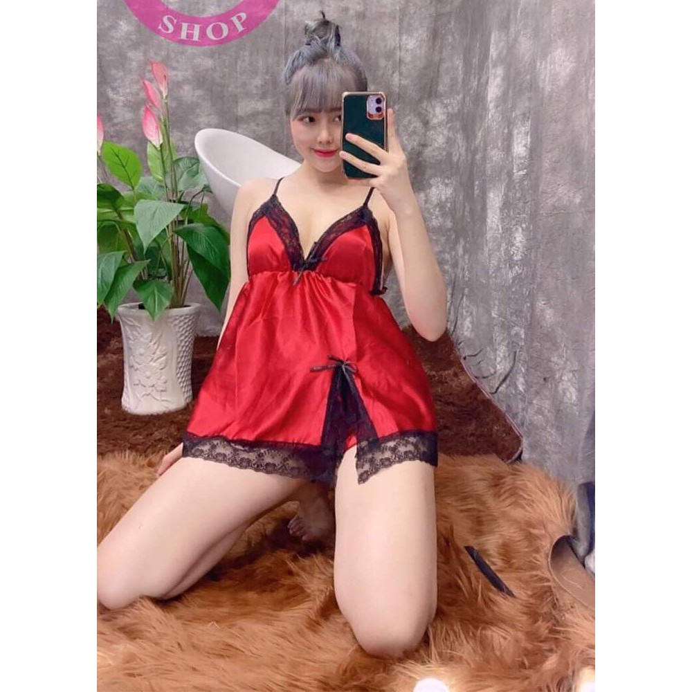 Đồ ngủ phi bóng phối ren sexy dưới 56kg ∙ Đồ bộ nữ hai dây gợi cảm - FREESHIP tại NGUYÊN KHÁNH STORE 🥝