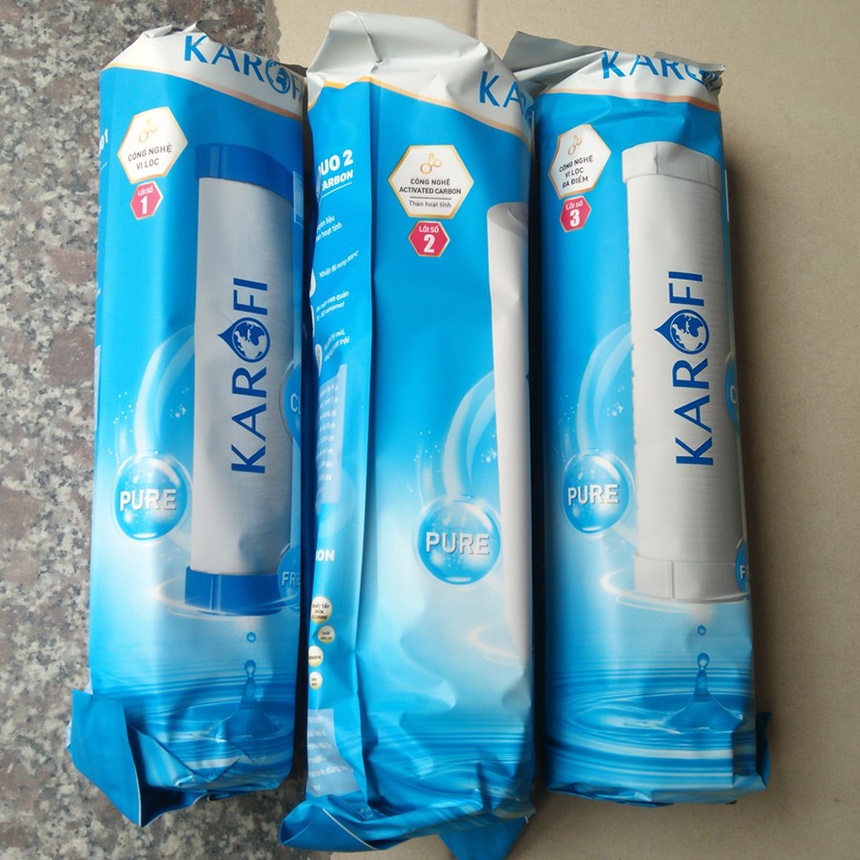 Bộ 3 lõi lọc nước Karofi số 1 2 3