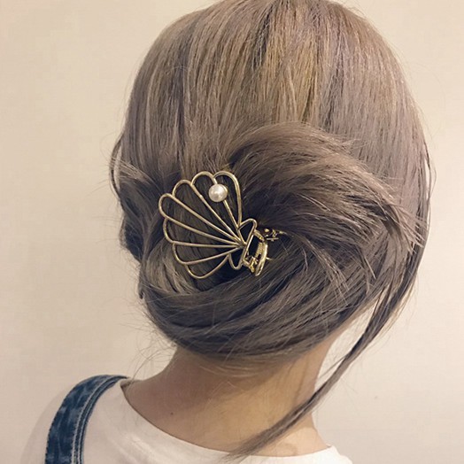 Kẹp Tóc Kim Loại B146 Thiết Kế Phong Cách Hàn Quốc Đơn Giản Dành Cho Nữ