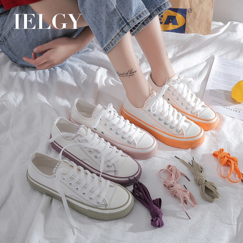 Giày Thể Thao Canvas Phong Cách Retro Hàn Quốc Cho Nữ