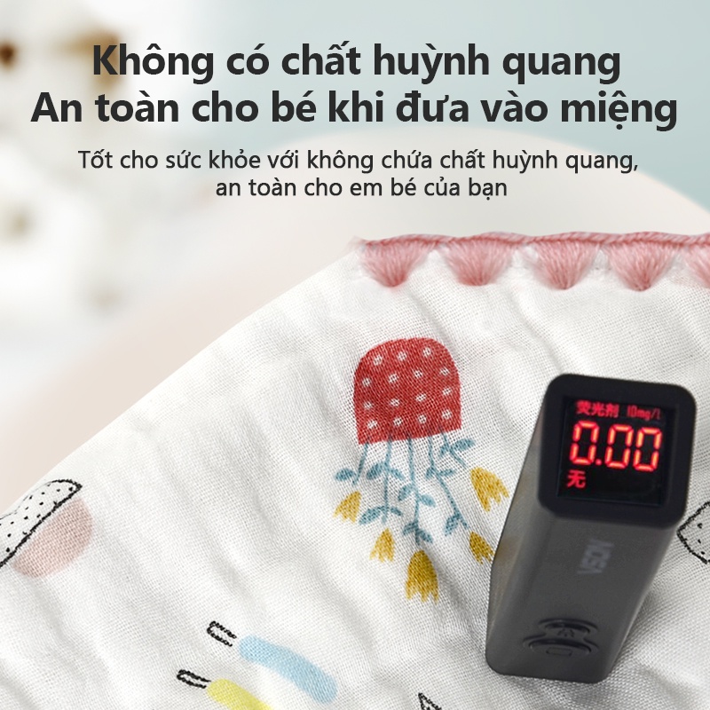 [Einmilk.ân ninh] Gối khăn xô cotton 8 lớp cho bé sơ sinh chỉ cao 0cm 100% cotton