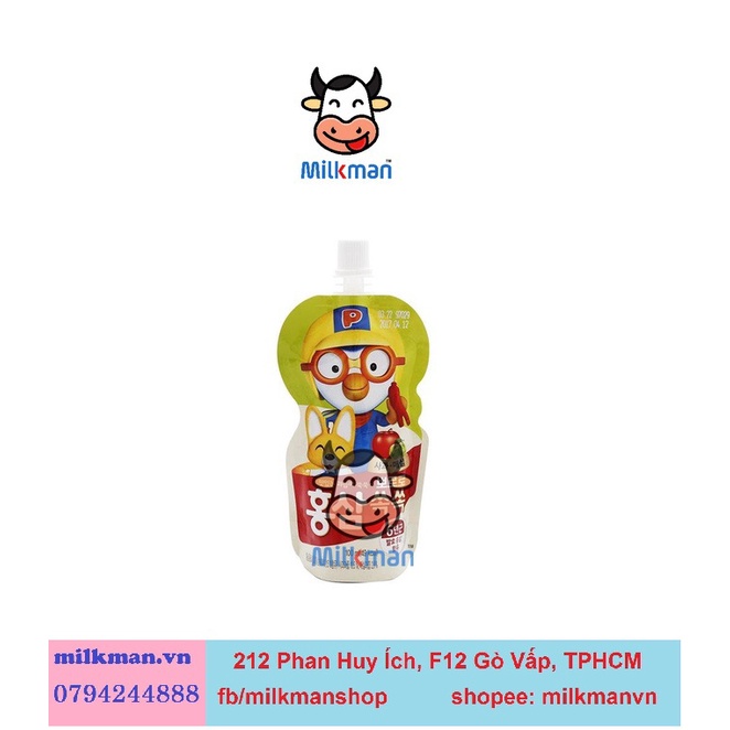 Combo 10 NƯỚC PALDO PORORO HỒNG SÂM TÁO 100ML - NƯỚC UỐNG TRẺ EM NHẬP KHẨU HÀN QUỐC