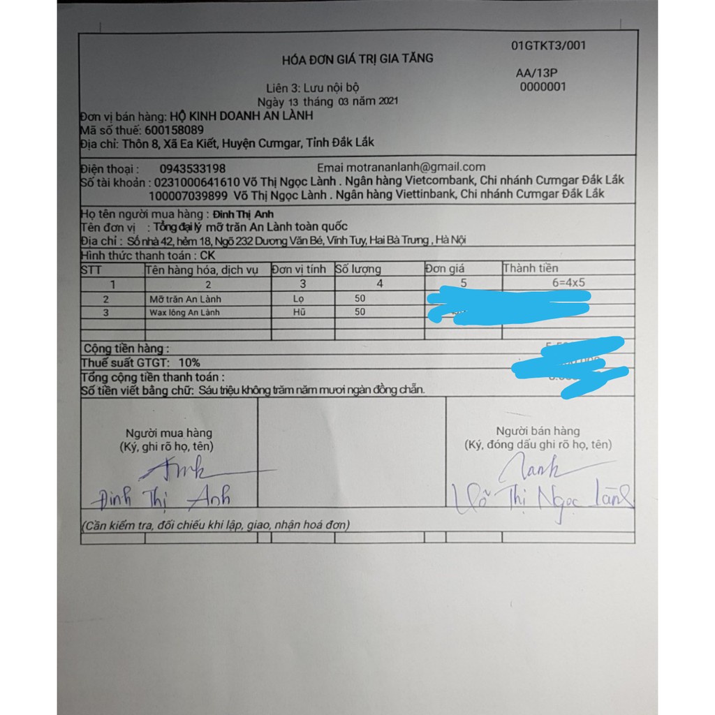 Wax lông An Lành + Mỡ trăn An Lành chính hãng