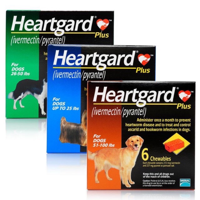 1 viên HEARTGARD  Xổ Giun Tròn & Giun Tim Cho Chó.