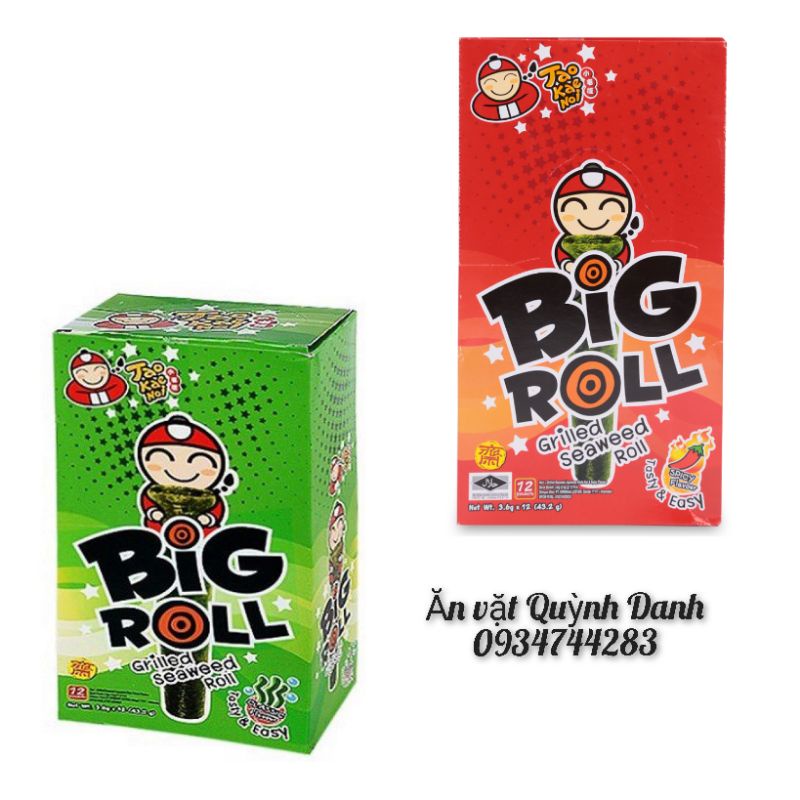 Snack Rong Biển Tao Kae Noi Big Roll Hộp 12 cái