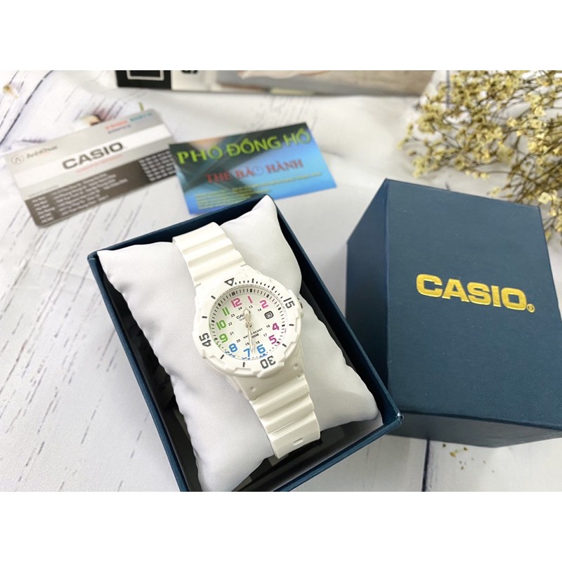 Đồng hồ nữ dây nhựa Casio chính hãng Anh Khuê LRW-200H-7BVDF
