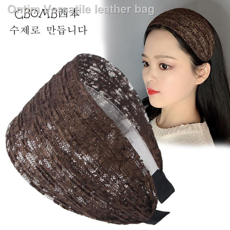 Cài tóc phối ren rộng vành dùng che mái tóc bạc trắng