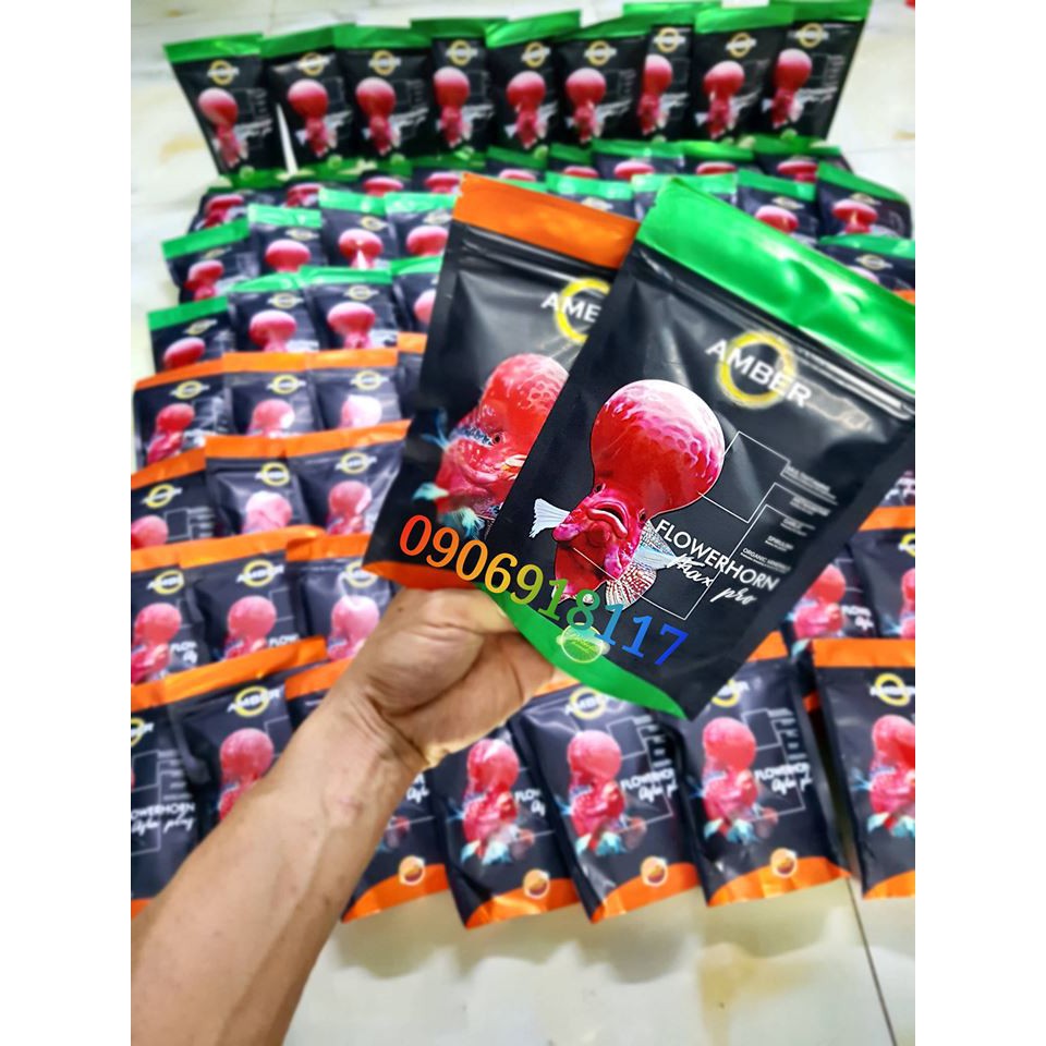 AMBER Thức ăn cám viên cho la hán.Hàng nhập khẩu