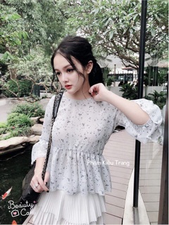 Áo peplum voan bông