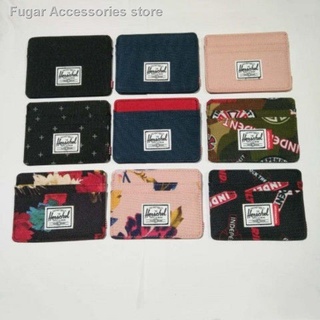 Ví đựng thẻ HERSCHEL vải canvas siêu mỏng nhỏ gọn thời trang xinh xắn tiện dụng cho nam và nữ