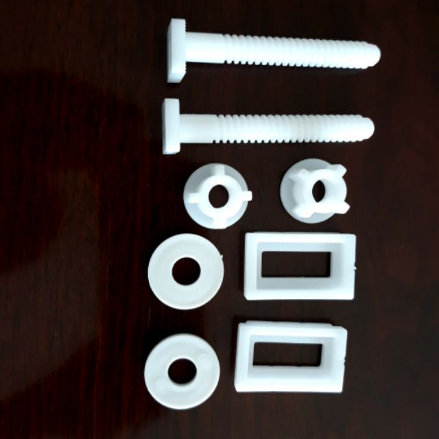 Ốc chốt nhựa  + inox dùng cho nắp bàn cầu