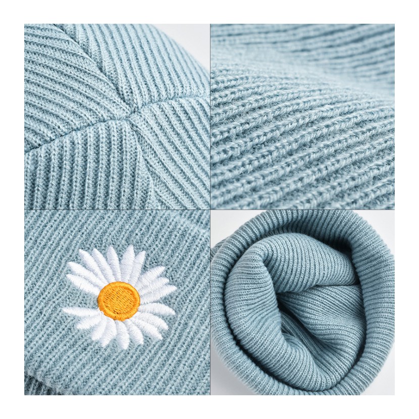 Mũ len, mũ beanie, nón nữ mùa đông phong cách Hàn Quốc dễ thương