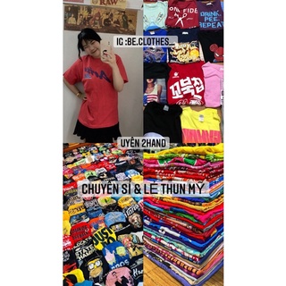 Áo thun mỹ 2hand, Áo thun secondhand nam nữ chọn ngẫu nhiên màu
