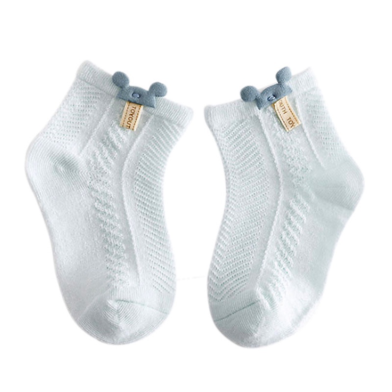 1 Đôi Vớ Lưới Cotton Mềm Thoáng Khí Mùa Hè Dễ Thương Cho Bé Sơ Sinh 0-2 Tuổi