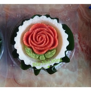 Khuôn nhấn xôi tròn hình hoa hồng 13cm