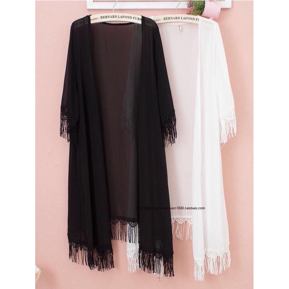 Áo Choàng Tua Rua Nữ Đi Biển Ren Đẹp ODERI AC-028