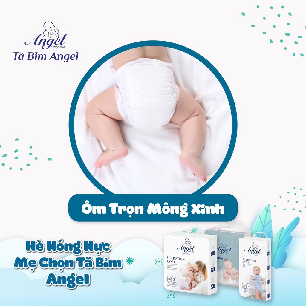 Tã bỉm dán/quần ANGEL trắng/ANGEL xanh đủ size NB62, S66, M60, L56, XL52, M40, L38, XL36, XXL34, XXL32, XXXL30