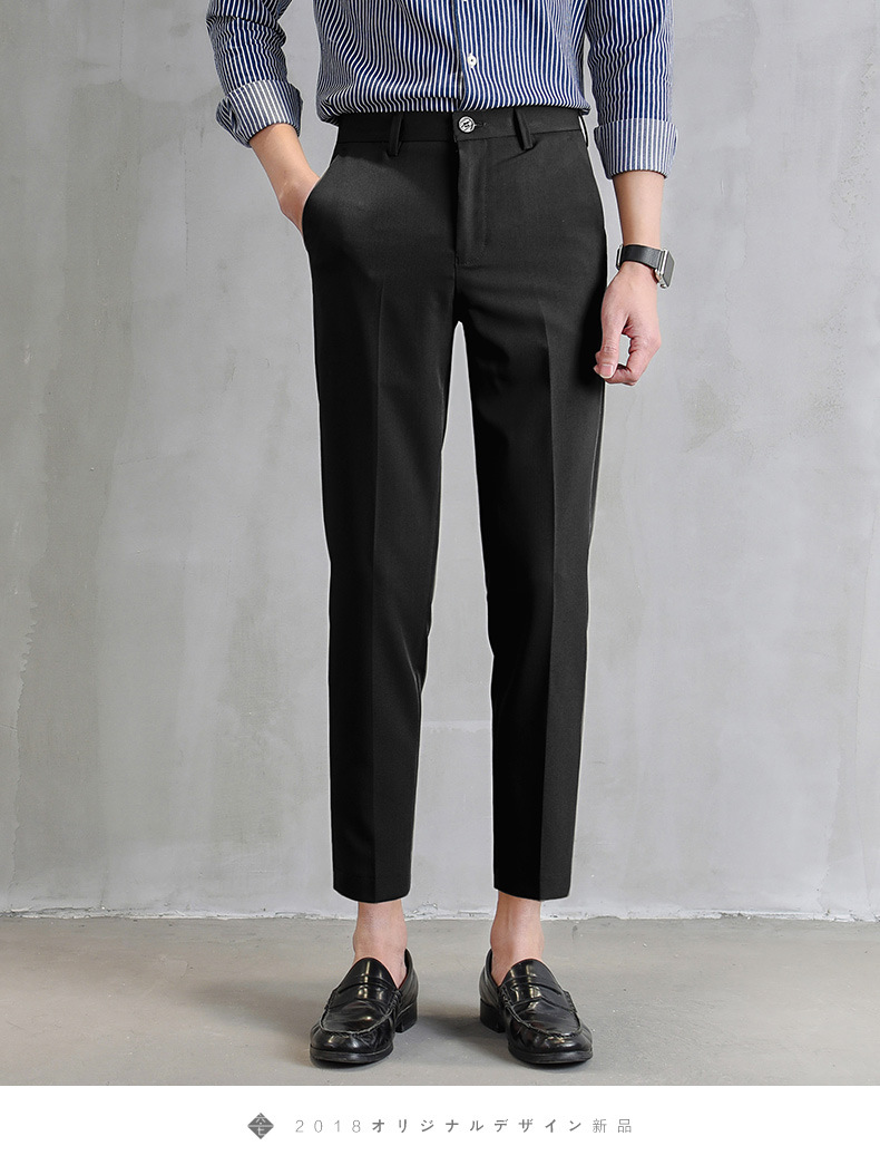 Quần Suit Hàn Quốc Quần Slack Căng Thường Seluar Quần Capri Thẳng Chinos Co giãn cho nam giới 28-34 | BigBuy360 - bigbuy360.vn