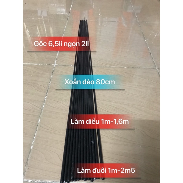 Cacbon Làm Diều 80Cm Siêu Dẻo Bền Làm Diều Lắp Ghép 1M2 - 2M