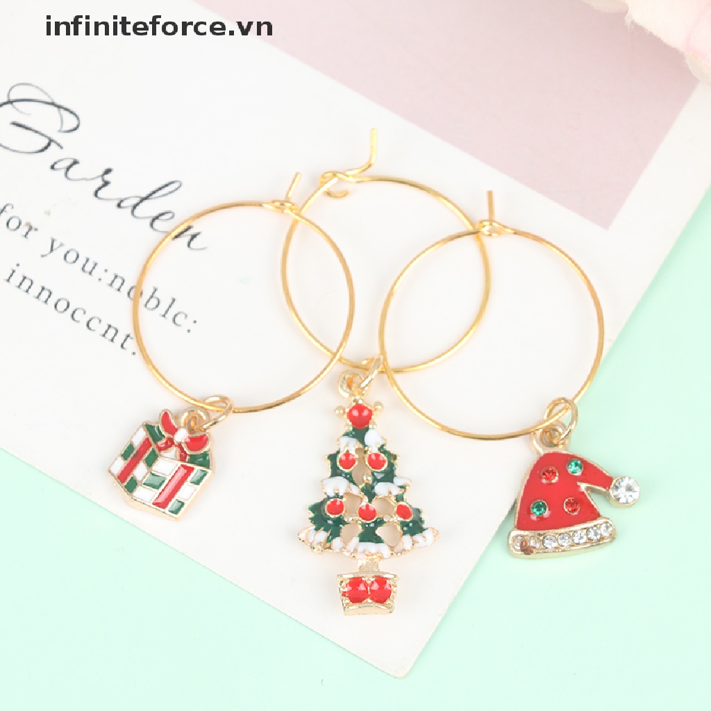 Bộ 20 Phụ Kiện Trang Trí Ly Rượu Phong Cách Giáng Sinh