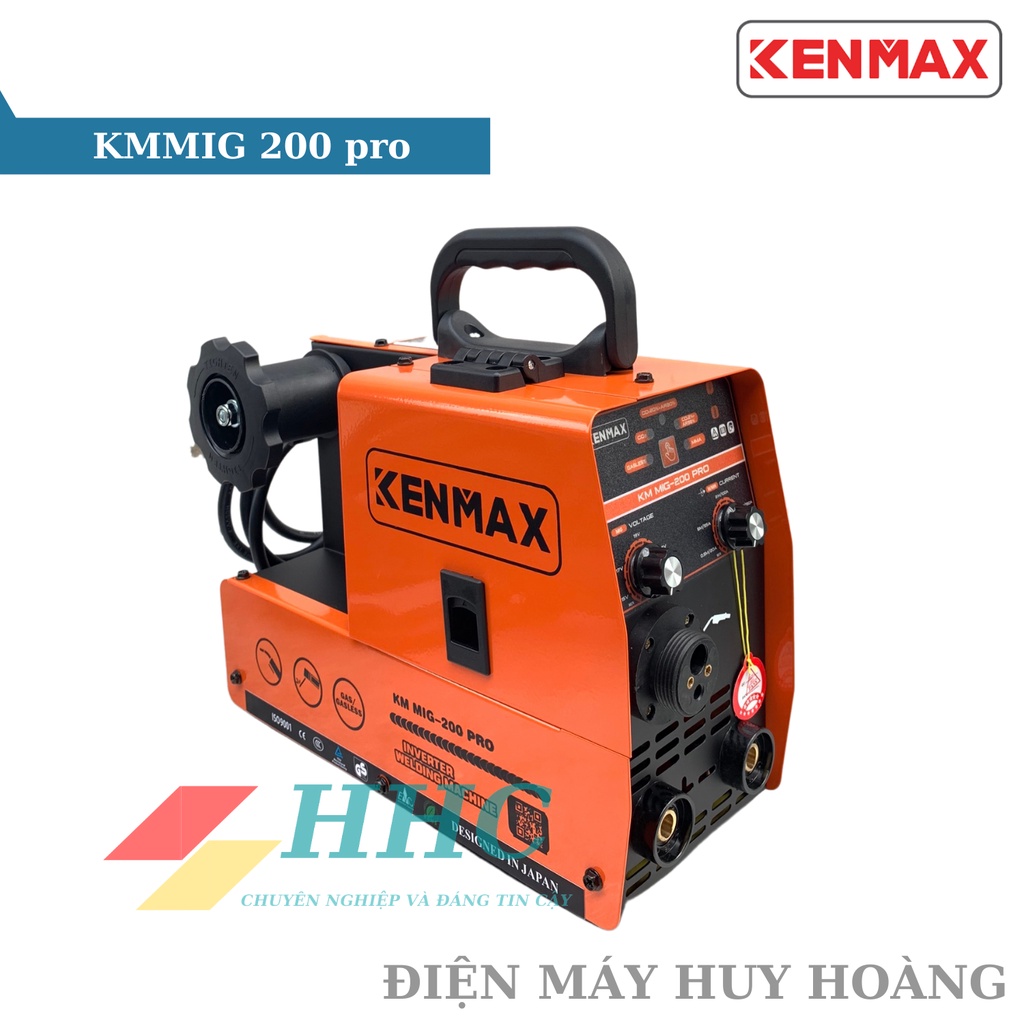 Máy hàn mig mini không dùng khí KENMAX 200 Pro 2021 dây mig rời dài 3m, sử dụng cuộn dây 1kg và 5kg