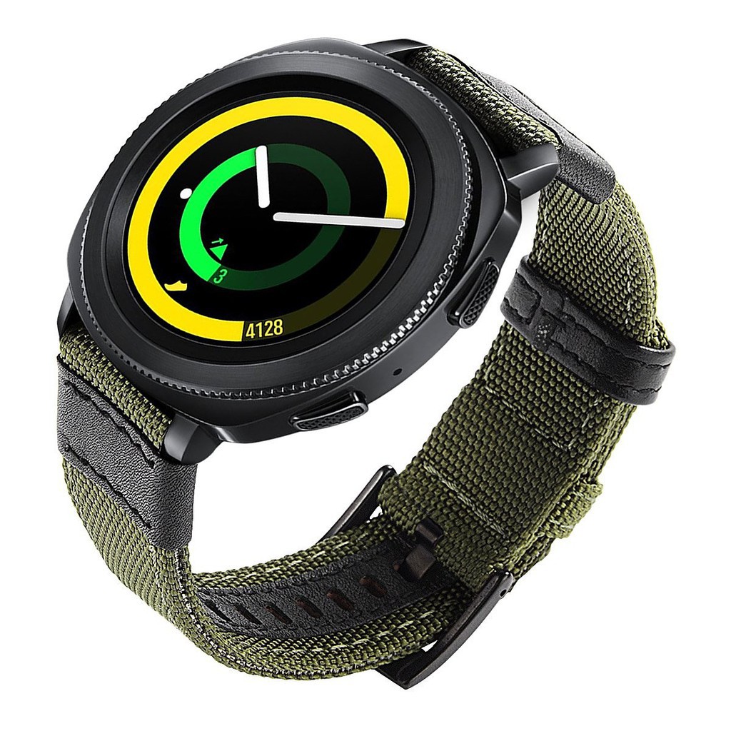 HOT 2021 Dây đồng hồ 20mm nylon cho Samsung Galaxy Watch Active/Active 2 44mm 40mm/Galaxy Watch 3 41mm/Galaxy Watch