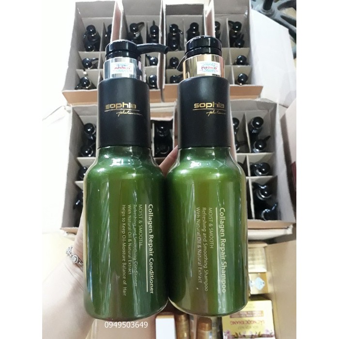 bộ dầu cặp collagen Sophia Hàn Quốc 500g
