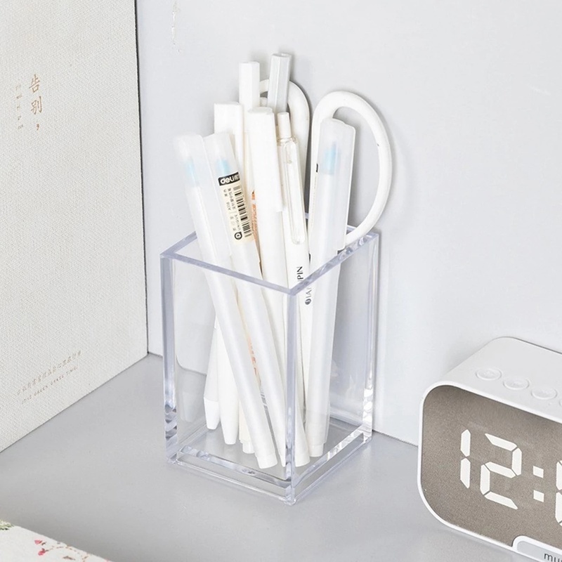 Hộp Đựng Cọ Trang Điểm Bằng Acrylic Trong Suốt Tiện Dụng
