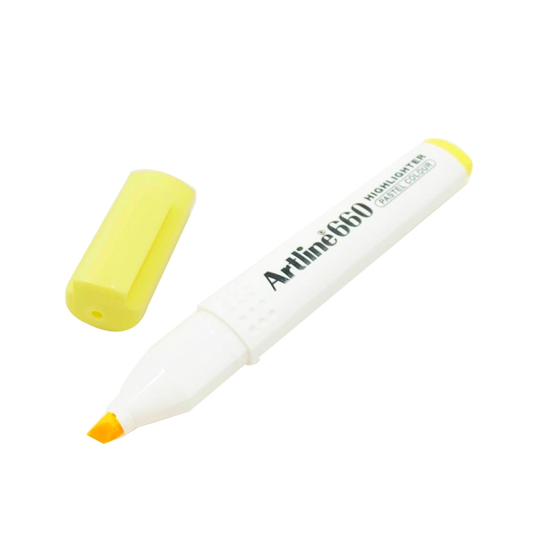 Bút Dạ Quang Pastel Artline EK-660 1.0-4.0mm - Màu Vàng - Artline
