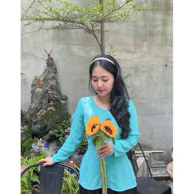 BÀ BA TRƠN ,CỔ TIM , VẢI CHIFFON THOÁNG MÁT MỎNG MỊN 1 BỘ + QUẦN ĐEN