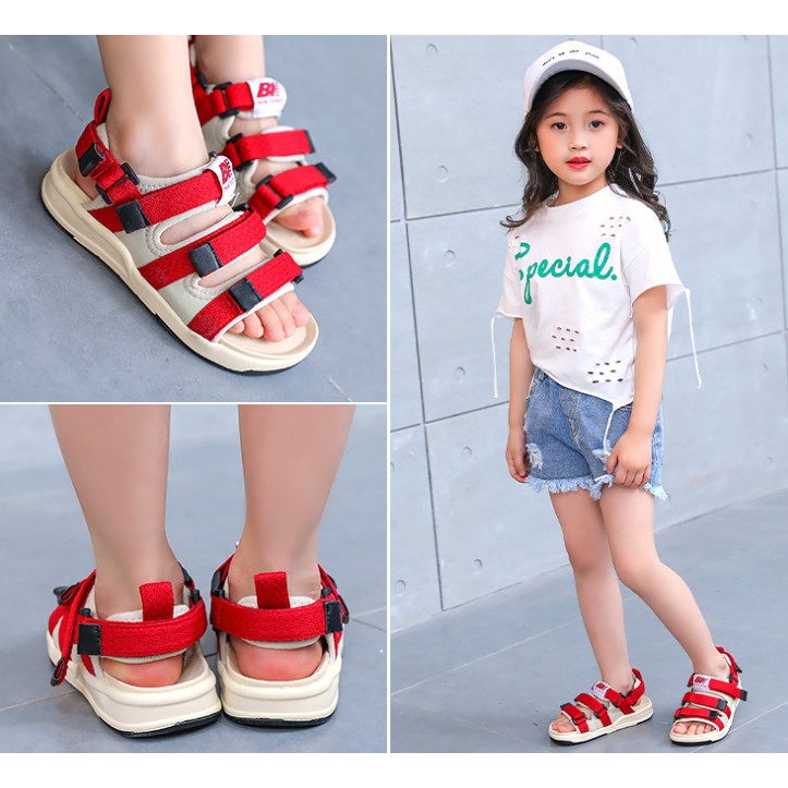 [21 - 30] Giày sandal 2 quai trơn cho bé G762 (Size lớn mục khác)