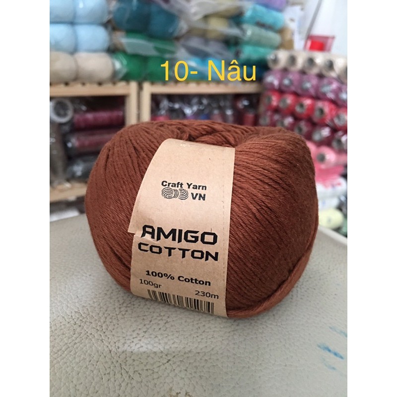 Sợi Amigo cotton ( màu từ 09-15)