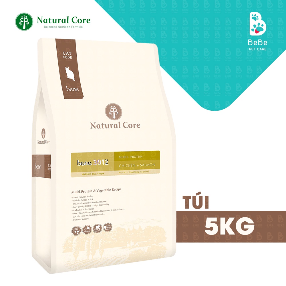 [5Kg] Hạt NATURAL CORE Gà x Cá Hồi Cho Mèo Mọi Lứa Tuổi