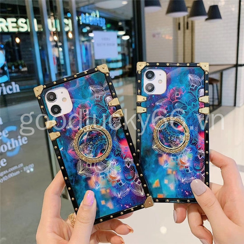 Samsung S8 Plus S10E S10+ A10S A20S S9+ Mobile Phone Case Star Circle Bracket Protective Shell Four-corner Anti-fall Protective Cover