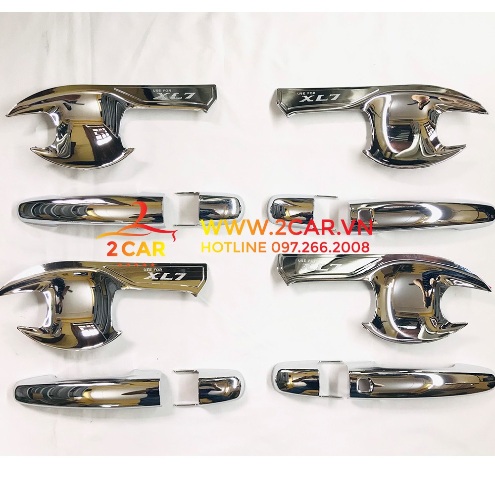 Ốp tay nắm, hõm cửa xe Suzuki XL7 2020-2021 mạ crom cao cấp