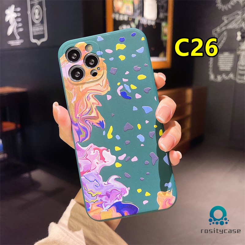 Samsung A12 A32 A52 A72 A02S A50 A10S J7 Prime A51 J2 Prime A10 A125 A30 A50S A30S A20 M40S M10 M10S A205 M02S A025 F02S A305 Grand Prime Plus Straight Cube Art Watercolor Phone Case