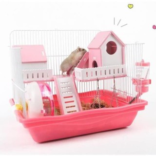 Lồng hamster biệt thự 2 tầng full đồ
