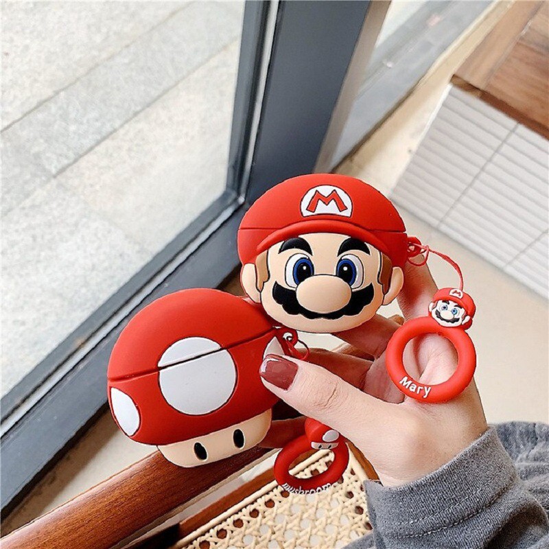 Airpods Case ⚡ Freeship ⚡ MARIO vs NẤM ⚡ Case Tai Nghe Không Dây Airpods 1/ 2/ i12/ Pro - Phukienchinhhang89