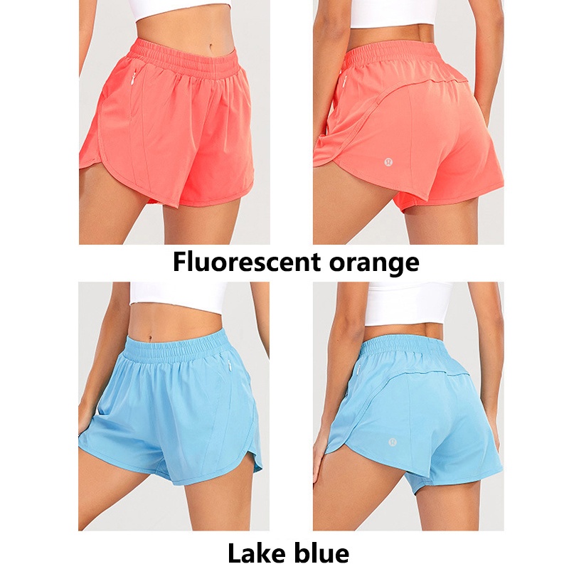 Lululemon  Quần Short Yoga Có Túi Chất Liệu Co Giãn Thời Trang Mới 0160