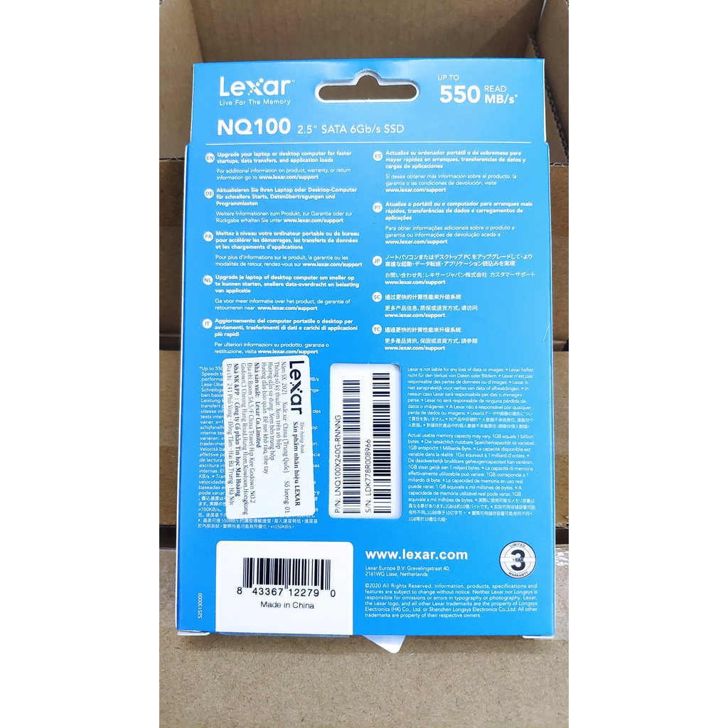 [Hàng Chính Hãng] Ổ cứng SSD Lexar NS100 RB 2.5'' SATA III 128G 240G 256G Bảo hành chính hãng toàn quốc 36 tháng | BigBuy360 - bigbuy360.vn