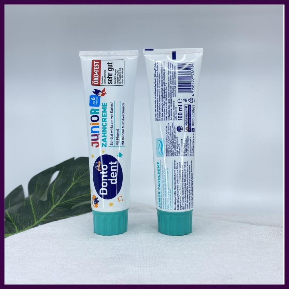 [Nhập Khẩu 100%] Kem đánh răng Dontodent Junior Đức 100ml cho trẻ từ 6 tuổi