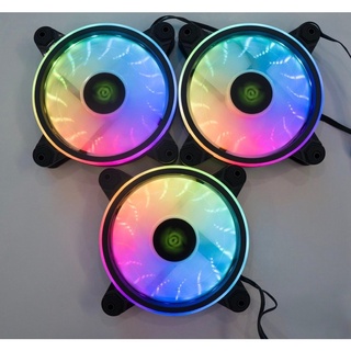 Quạt LED nhiều màu 12x12cm - Quạt tản nhiệt case LED không cần HUB