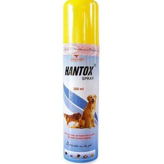 com bo 8 lo Thuôc xịt ve rận chó mèo hantox 300 ml cho cún to