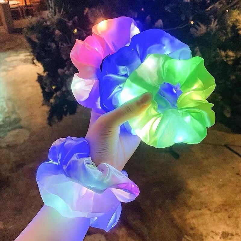 Thun cột tóc tích hợp đèn LED lấp lánh