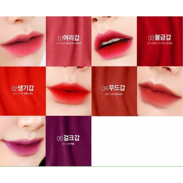 (Đủ Ver) SON KEM BBIA LAST VELVET LIP TINT VERSION 1.3.4.5 | BigBuy360 - bigbuy360.vn