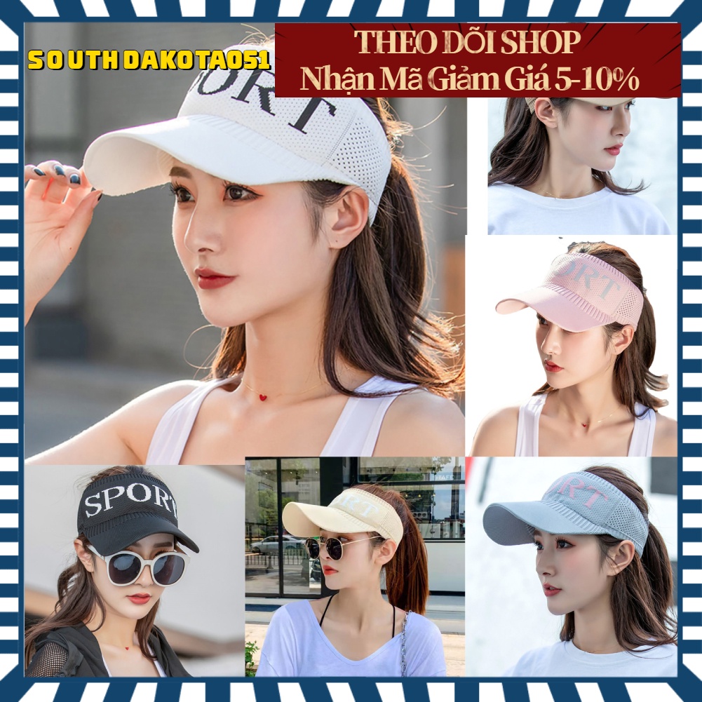 Mũ lưỡi trai thể thao nửa đầu chống nắng có thể gập lại thích hợp đi biển cho nữ