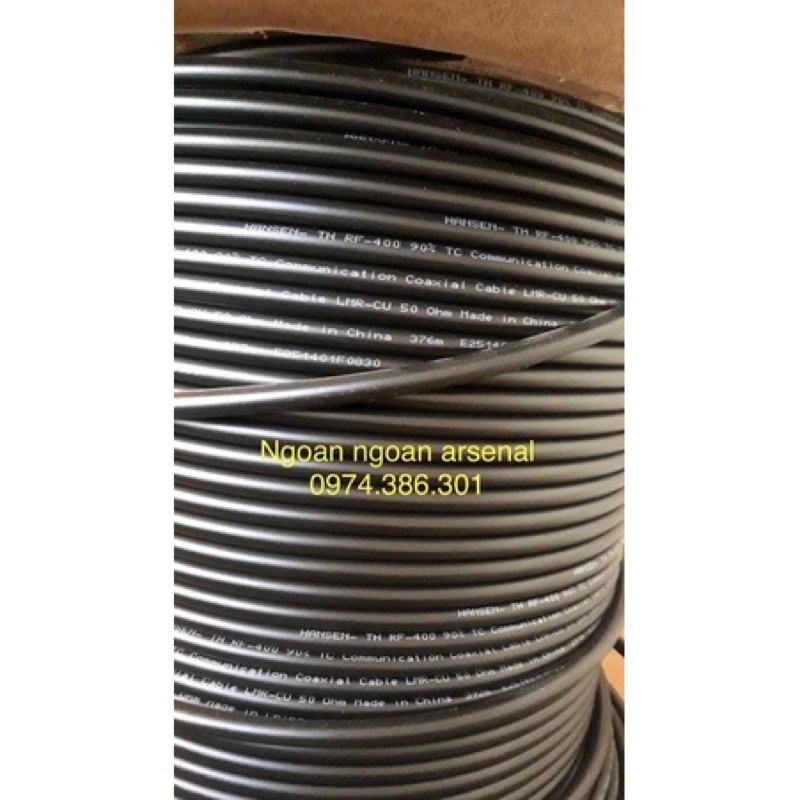 Dây cáp viễn thông cao tần RF400- LMR400 chuẩn 50 ohm. báo giá 20M