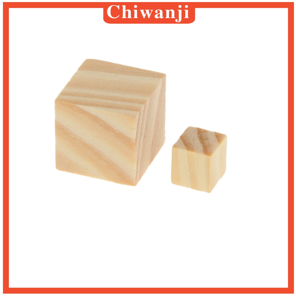 Bộ 50 Miếng Gỗ Vuông Làm Đồ Thủ Công Kích Thước 10x10mm