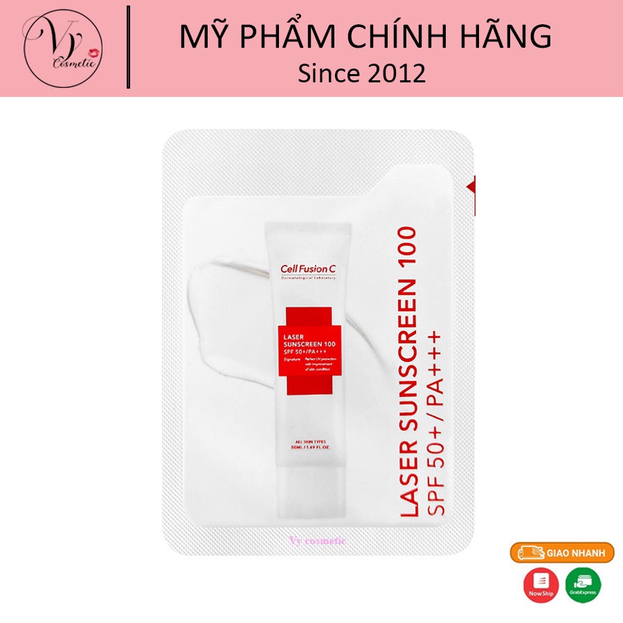 Kem Chống Nắng Cell Fusion C Laser Sunscreen 100 SPF50 1.2ml