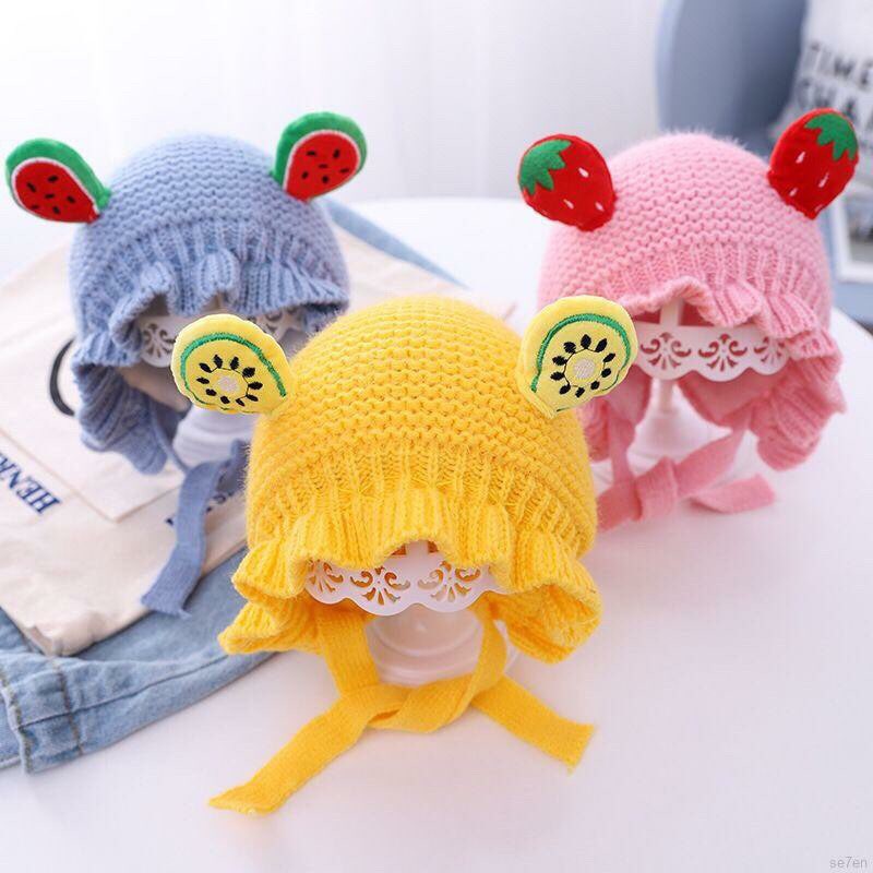 Mũ/ nón len trái cây cho bé trai và bé gái 0-12 tháng tuổi ( có quà tặng )